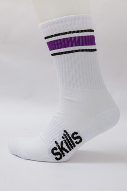 Носки махровые SKILLS Lines White/Purple фото 2