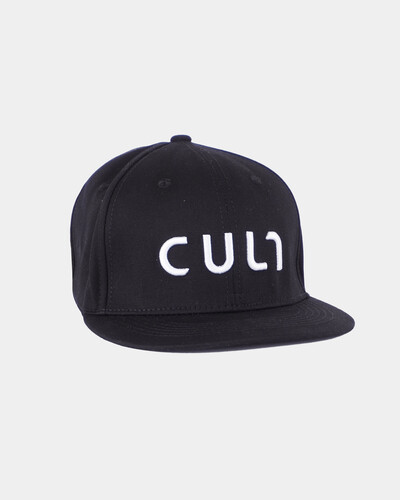 Бейсболка CULT Name 6 Panel вышивка (прямой козырек) CULT156/2 Черный/Черный фото 4