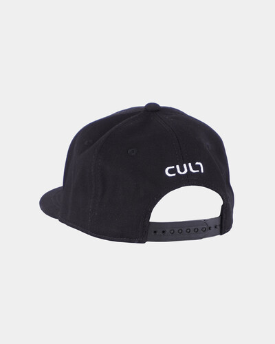 Бейсболка CULT Name 6 Panel вышивка (прямой козырек) CULT156/2 Черный/Черный фото 5